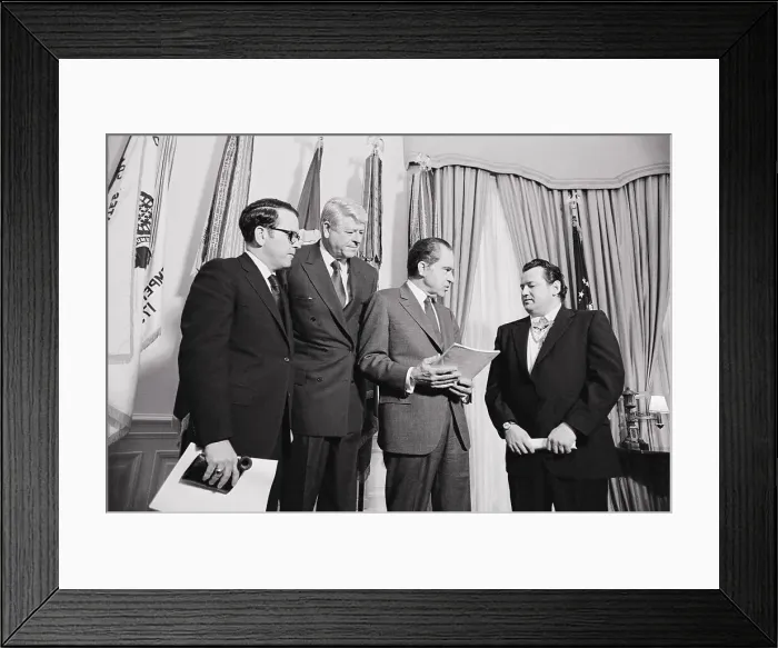 Framed Print : Nixon Meeting with AFN President