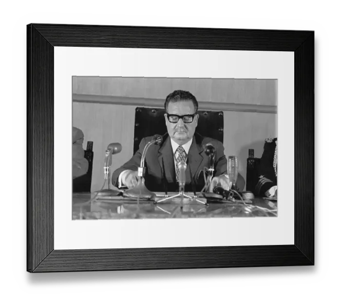 Framed Print : Chilean President Salvador Allende Framed Print : Chilean President Salvador Allende