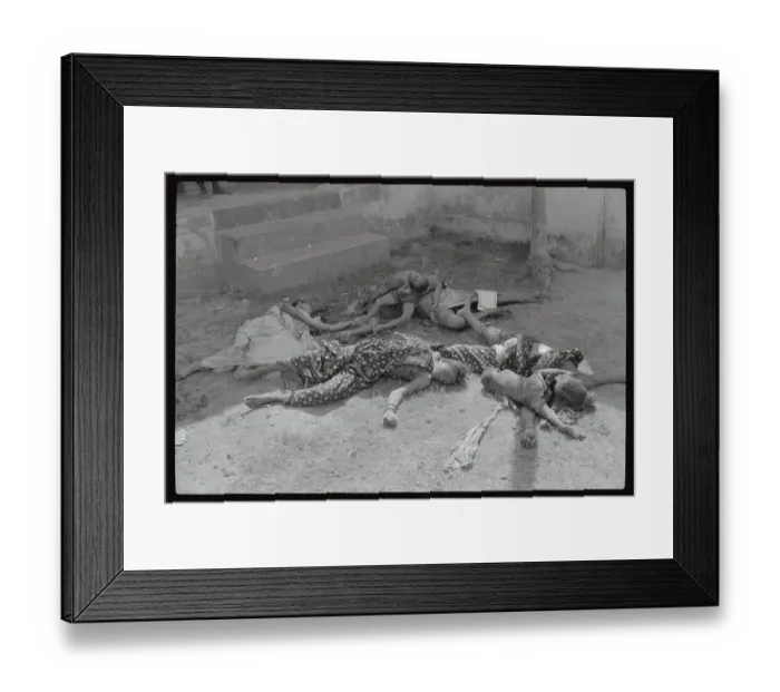 Framed Print : Deceased Victims Left in Street Framed Print : Deceased Victims Left in Street