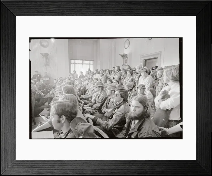Framed Print : Audience Listening to George McGovern Framed Print : Audience Listening to George McGovern