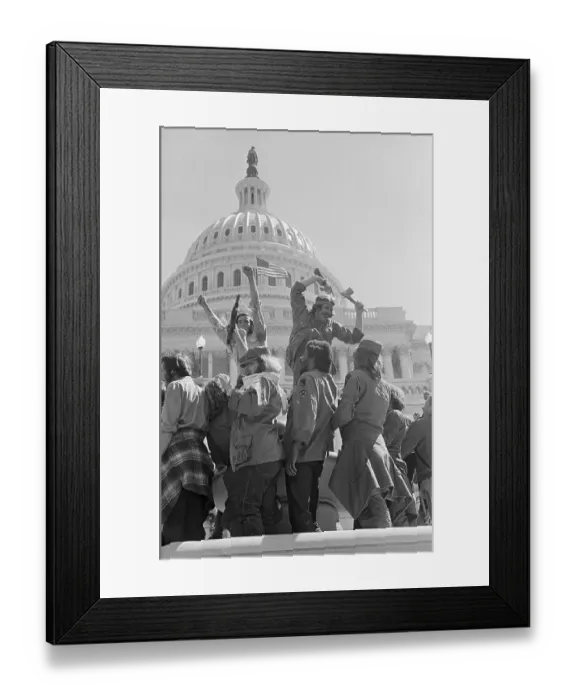 Framed Print : Protesters in Front of Capitol Framed Print : Protesters in Front of Capitol