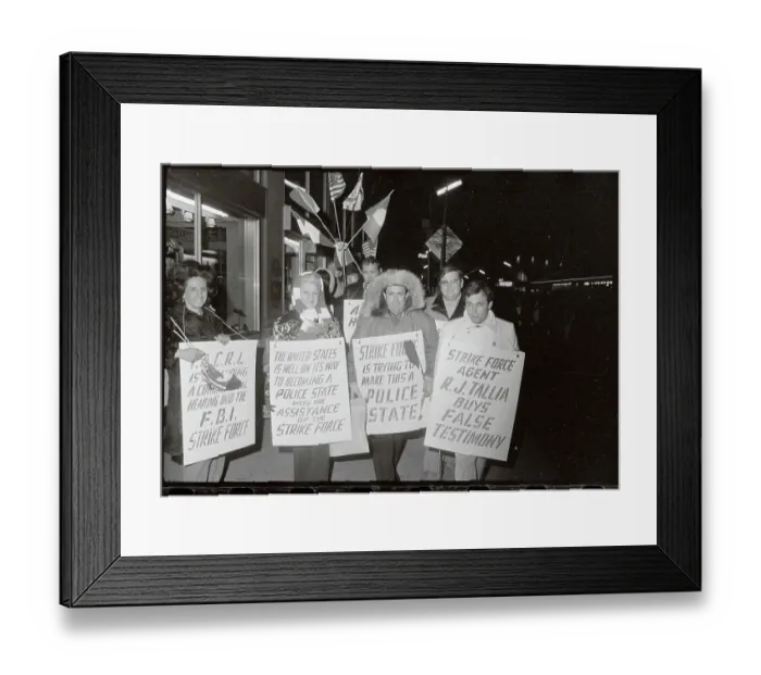 Framed Print : Colombo Father and Son Picketing Framed Print : Colombo Father and Son Picketing
