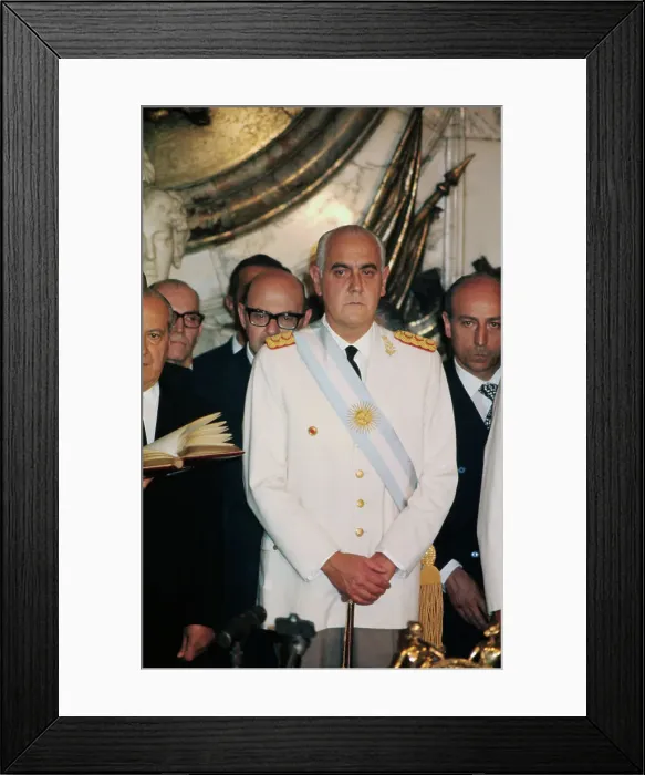 Framed Print : Alejandro Lanusse with Colleagues Framed Print : Alejandro Lanusse with Colleagues