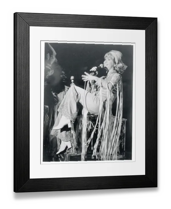 Framed Print : Debbie Reynolds Singing at Club Framed Print : Debbie Reynolds Singing at Club