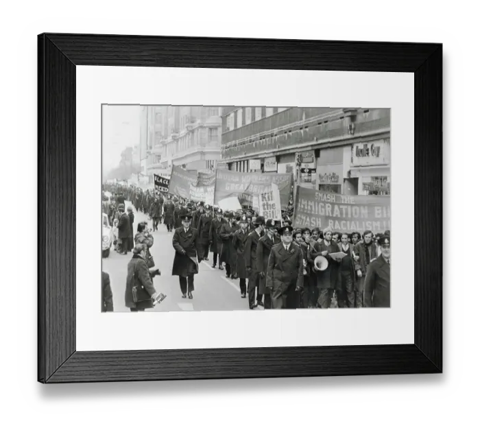 Framed Print : Protesters Marching in London Framed Print : Protesters Marching in London