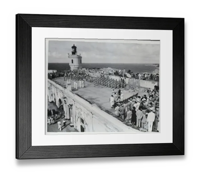Framed Print : Troops, Guests Watching Flag-Raising Ceremony Framed Print : Troops, Guests Watching Flag-Raising Ceremony