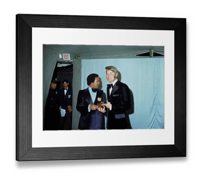 Framed Print : Glen Campbell and Quincy Jones Holding Grammy Award Framed Print : Glen Campbell and Quincy Jones Holding Grammy Award