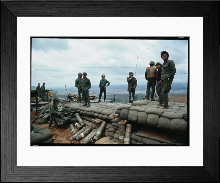 Framed Print : South Vietnamese Soldiers Standing atop Bunkers Framed Print : South Vietnamese Soldiers Standing atop Bunkers