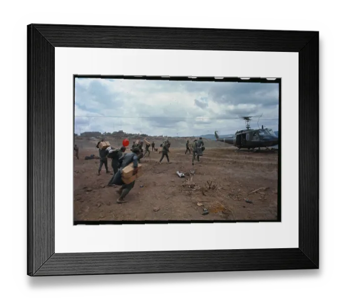 Framed Print : South Vietnamese Soldiers Loading Helicopter with Supplies Framed Print : South Vietnamese Soldiers Loading Helicopter with Supplies
