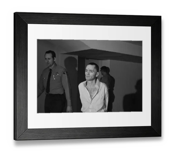 Framed Print : Charles Manson With Short Hair Framed Print : Charles Manson With Short Hair