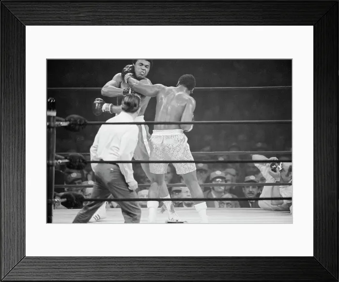 Framed Print : Joe Frazier Punching Muhammad Ali