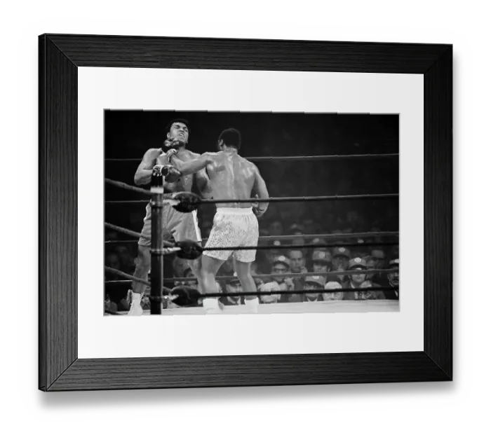 Framed Print : Joe Frazier Punching Muhammad Ali in Jaw Framed Print : Joe Frazier Punching Muhammad Ali in Jaw