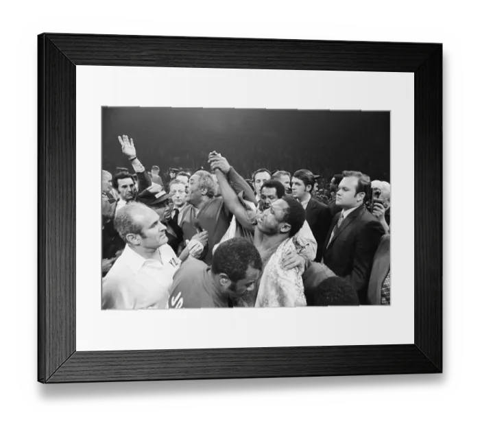 Framed Print : Yank Durham Holding Up Joe Frazier's Arm Framed Print : Yank Durham Holding Up Joe Frazier's Arm