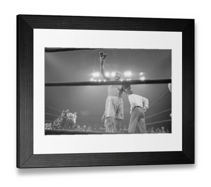 Framed Print : Joe Frazier Celebrating Framed Print : Joe Frazier Celebrating