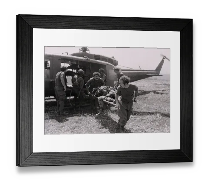 Framed Print : Us Evacuate S. Vietnamese Wounded Framed Print : Us Evacuate S. Vietnamese Wounded