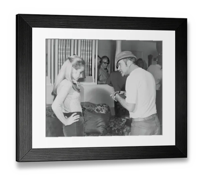 Framed Print : Jack Lemmon's Wife Felicia Farr Listening
