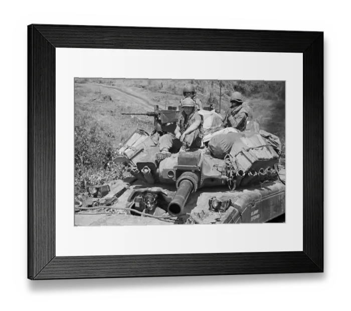 Framed Print : US Tank Covering South Vietnamese Advance Framed Print : US Tank Covering South Vietnamese Advance