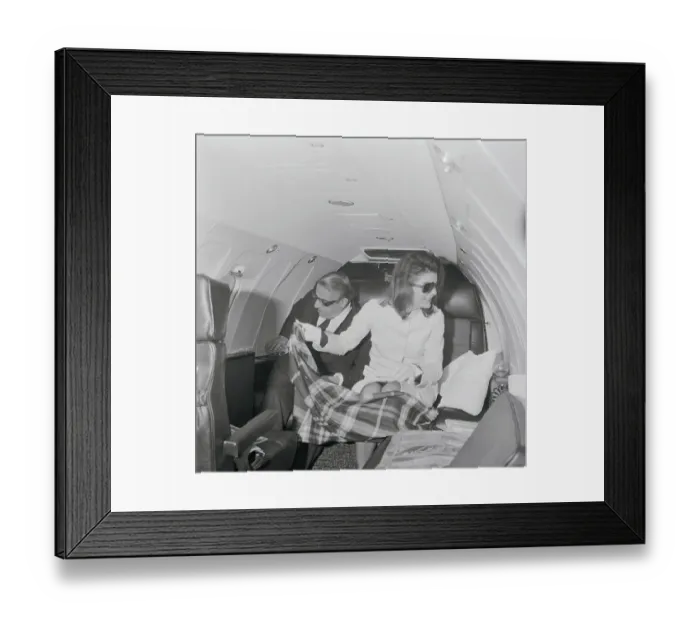 Framed Print : The Onassises on Private Plane Framed Print : The Onassises on Private Plane