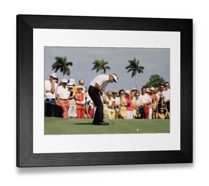 Framed Print : Arnold Palmer Putting Framed Print : Arnold Palmer Putting