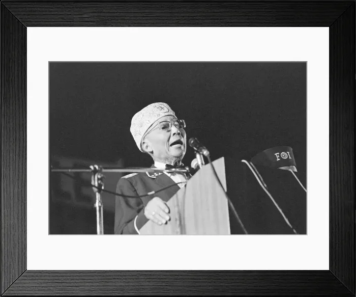 Framed Print : Elijah Muhammad Speaking At Rally;Headsh Framed Print : Elijah Muhammad Speaking At Rally;Headsh