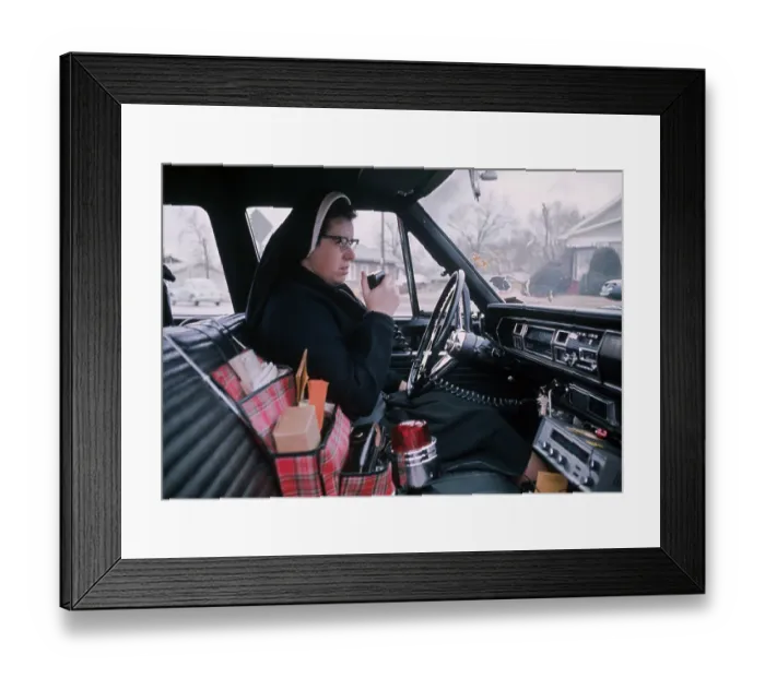 Framed Print : Nun Talks on Police Radio Framed Print : Nun Talks on Police Radio