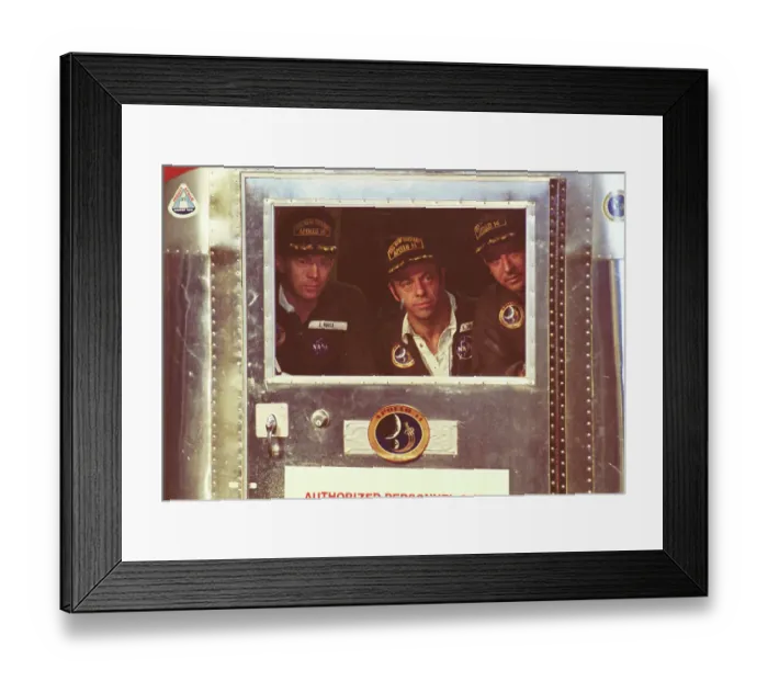 Framed Print : Astronauts Listening to Welcoming Ceremonies
