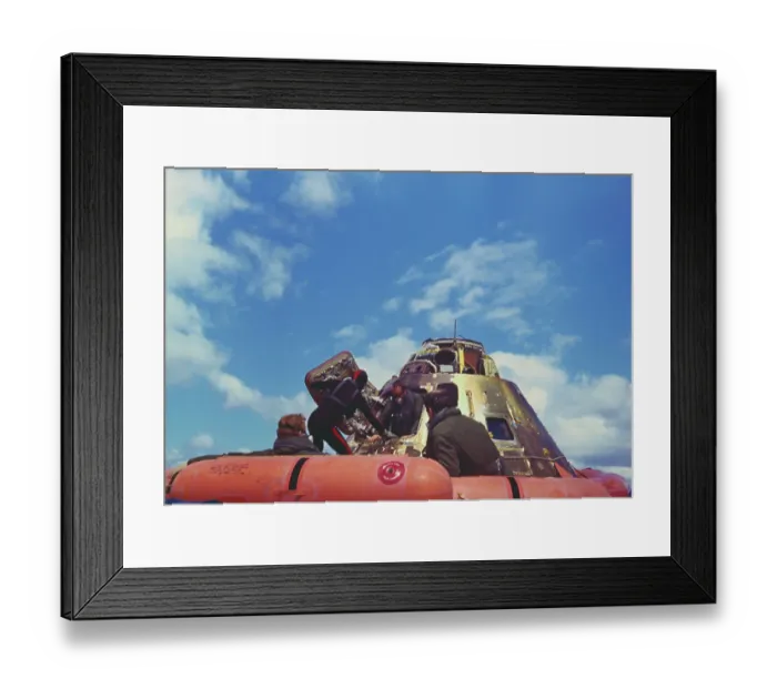 Framed Print : Astronauts Watching Alan Shepard Leaving Spacecraft