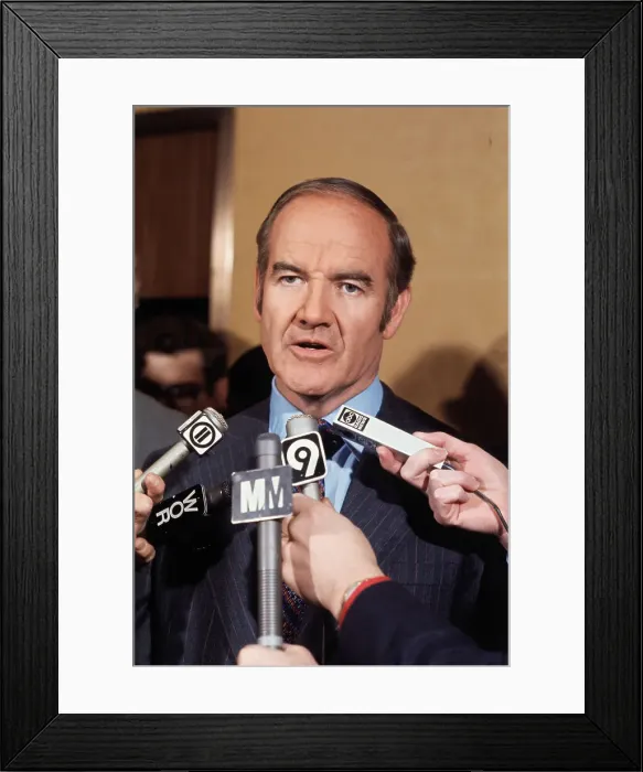 Framed Print : George McGovern at Press Conference Framed Print : George McGovern at Press Conference