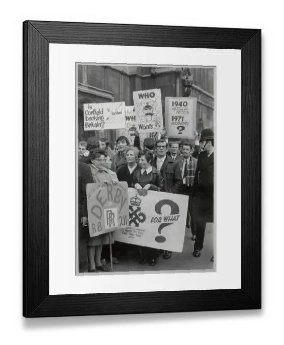 Framed Print : Group of People Holding Posters Framed Print : Group of People Holding Posters
