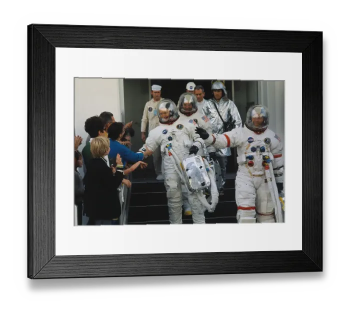 Framed Print : Apollo Astronauts Passing Family and Spectators Framed Print : Apollo Astronauts Passing Family and Spectators