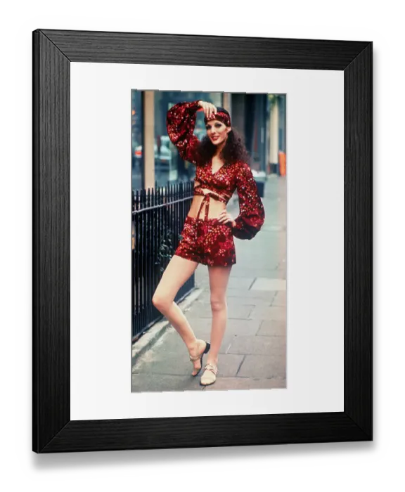 Framed Print : Model Posing on Street