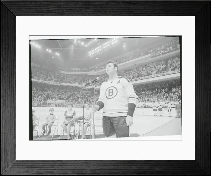 Framed Print : Ted Green Addressing Stadium Fans Framed Print : Ted Green Addressing Stadium Fans