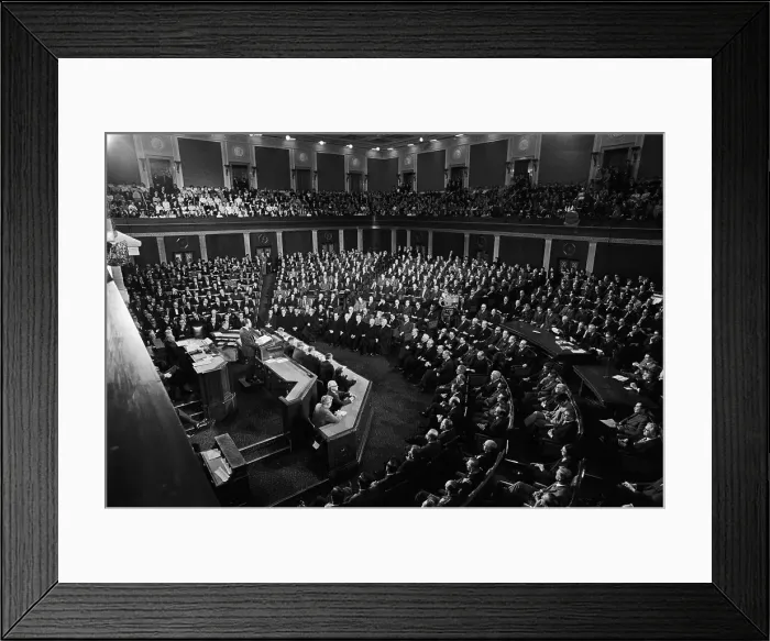 Framed Print : Pres.Nixon Delivers State Of Union Message Framed Print : Pres.Nixon Delivers State Of Union Message