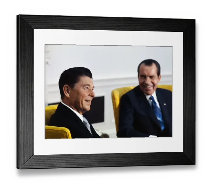 Framed Print : Richard Nixon and Ronald Reagan in Meeting Framed Print : Richard Nixon and Ronald Reagan in Meeting