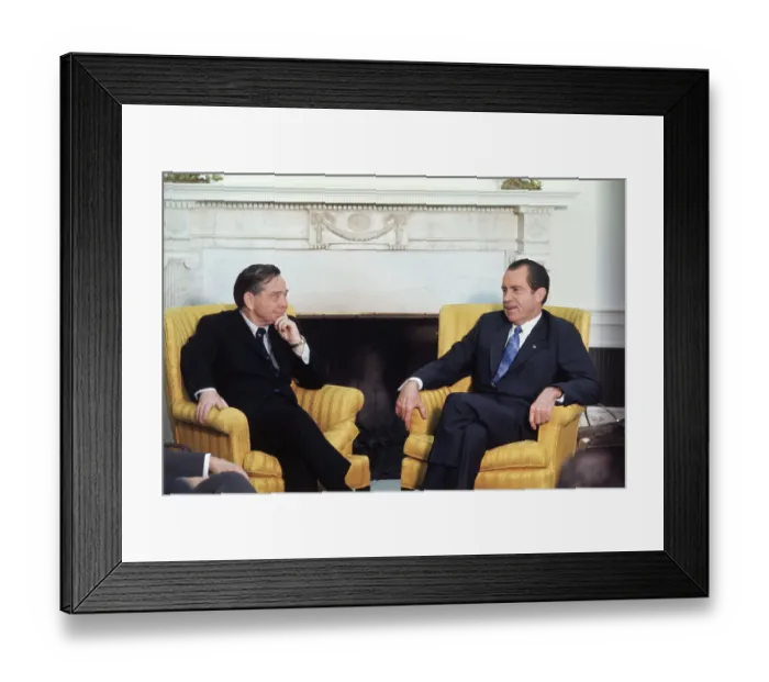Framed Print : Richard Nixon and Carl Albert Conversing Framed Print : Richard Nixon and Carl Albert Conversing