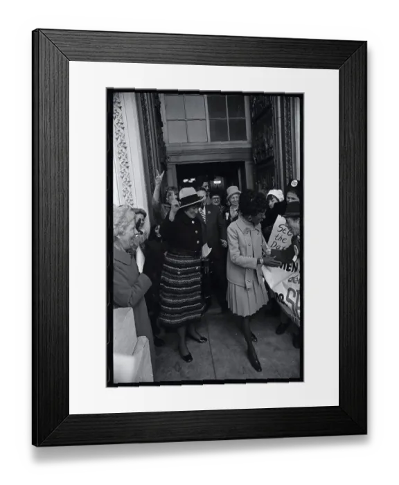 Framed Print : Bella Abzug Standing with Demonstrators Framed Print : Bella Abzug Standing with Demonstrators