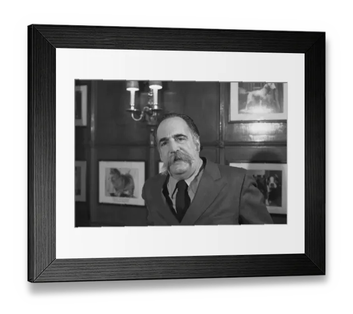 Framed Print : William Saroyan Standing by Wall Framed Print : William Saroyan Standing by Wall