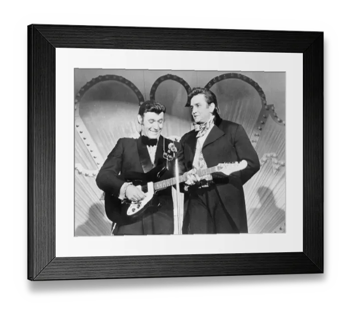 Framed Print : Johnny Cash and Carl Perkins Framed Print : Johnny Cash and Carl Perkins