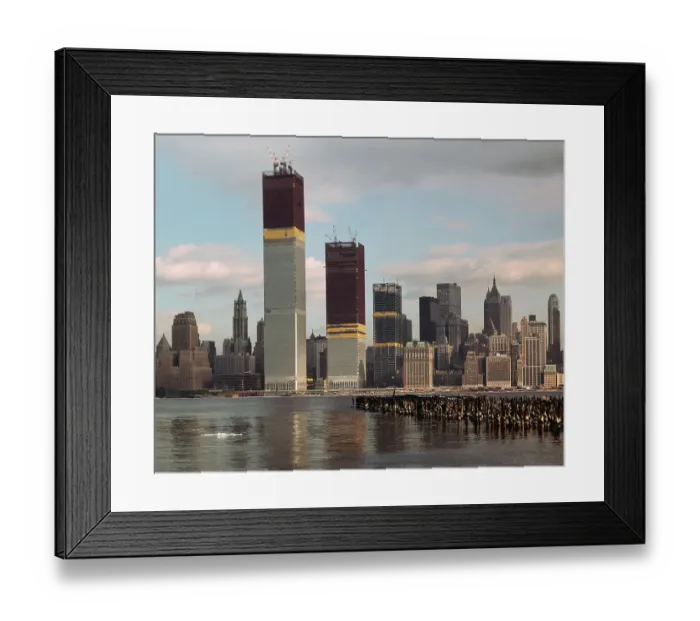 Framed Print : Manhattan Skyline Including Twin Towers Framed Print : Manhattan Skyline Including Twin Towers