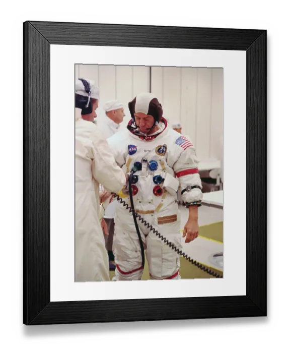 Framed Print : Astronaut Alan B. Shepard Jr. Testing His Space Uniform Framed Print : Astronaut Alan B. Shepard Jr. Testing His Space Uniform