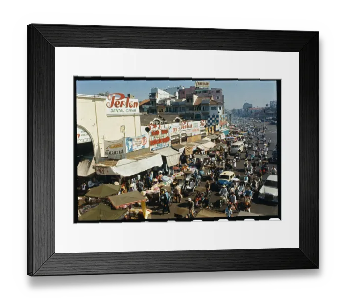 Framed Print : Crowded Market Scene Framed Print : Crowded Market Scene