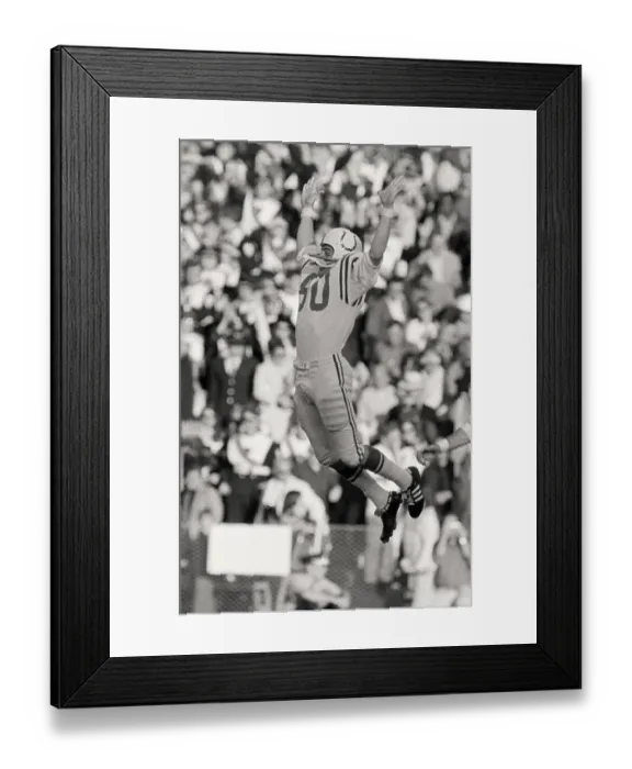 Framed Print : Balt.Kicker Jim O'Brien Leap For Joy