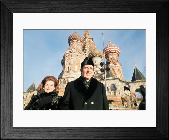 Framed Print : Edmund Muskie Posing with Wife Framed Print : Edmund Muskie Posing with Wife