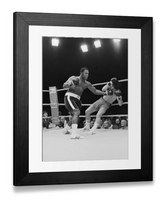 Framed Print : Joe Frazier Boxing with Terry Daniels Framed Print : Joe Frazier Boxing with Terry Daniels