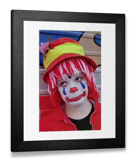 Framed Print : Female Clown Peggy Williams Framed Print : Female Clown Peggy Williams