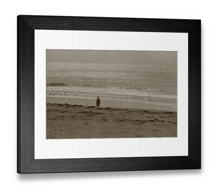 Framed Print : President Nixon Strolls Alone on Beach Framed Print : President Nixon Strolls Alone on Beach