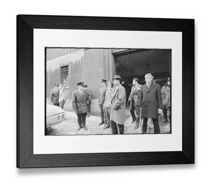 Framed Print : Jacques Rose and Bernard Lortie Waiting with Police Framed Print : Jacques Rose and Bernard Lortie Waiting with Police