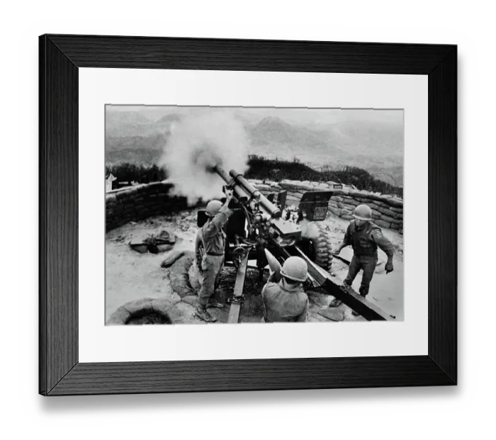 Framed Print : Vietnamese Troops Fire Guns Framed Print : Vietnamese Troops Fire Guns