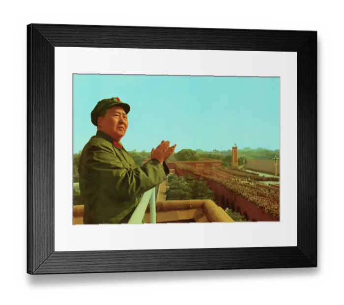 Framed Print : Mao Tse-Tung on Balcony Above Crowd Framed Print : Mao Tse-Tung on Balcony Above Crowd