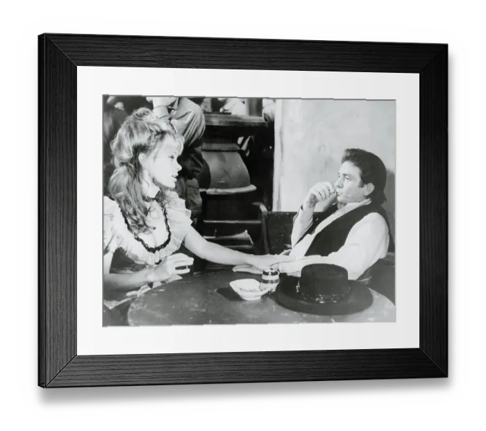 Framed Print : Karen Black Talking to Johnny Cash Framed Print : Karen Black Talking to Johnny Cash